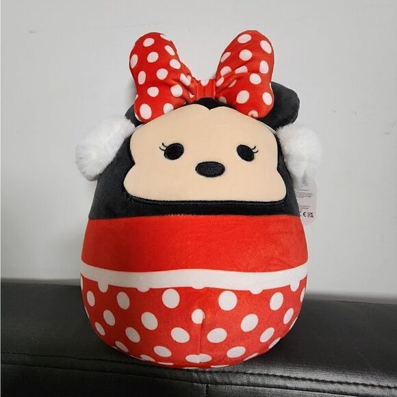 Squishmallows 10" Disney Minnie Mouse Plush with Earmuffs, Kellytoy - Picture 1 of 5